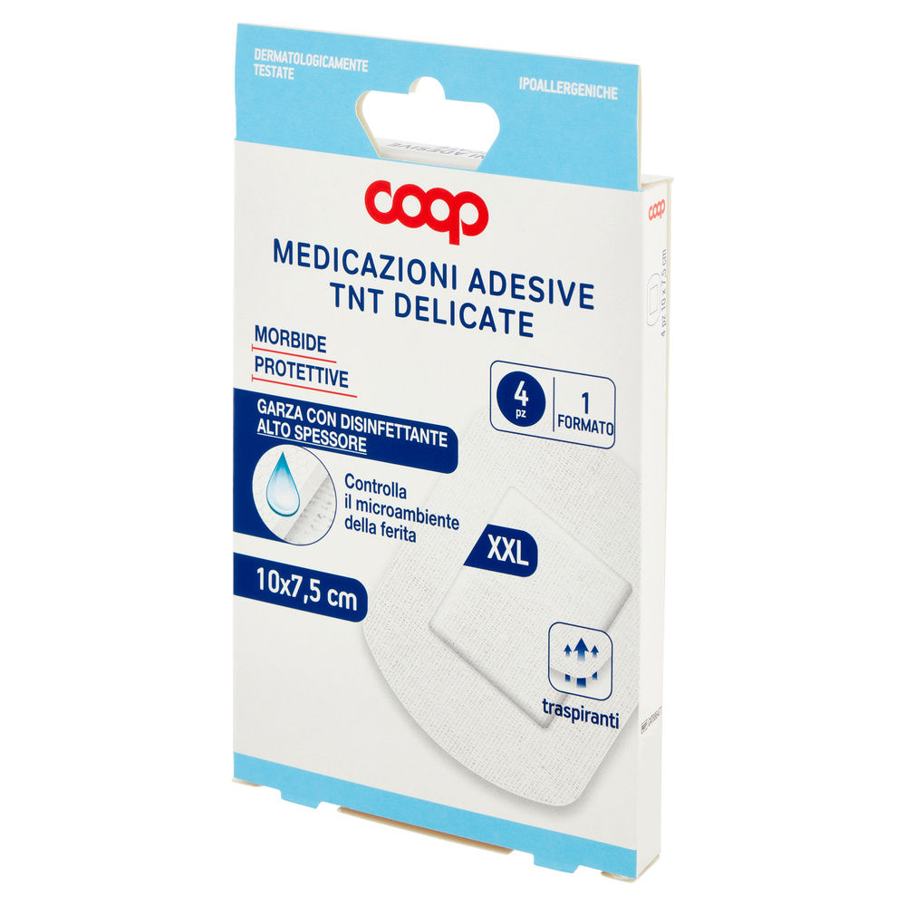 MEDICAZIONI ADESIVE TNT DELICATE COOP 10X7,5CM PZ 4 - 7