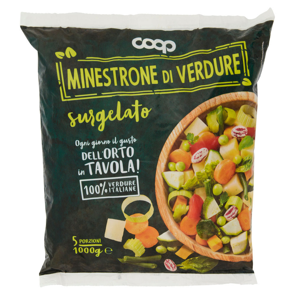 MINESTRONE DI VERDURE SURGELATO COOP BUSTA KG 1 - 4