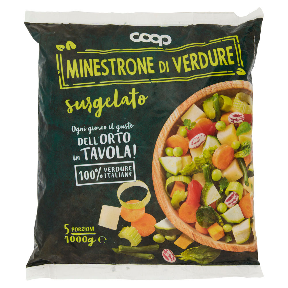 MINESTRONE DI VERDURE SURGELATO COOP BUSTA KG 1 - 5