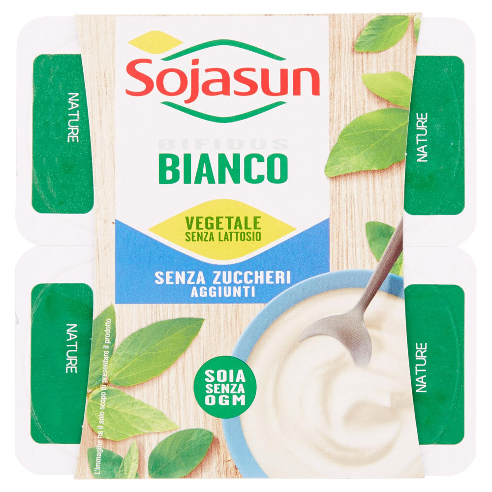 SOJASUN BIFIDUS BIANCO CON CALCIO SENZA ZUCCHERO CLUSTER 4X100 G - 5