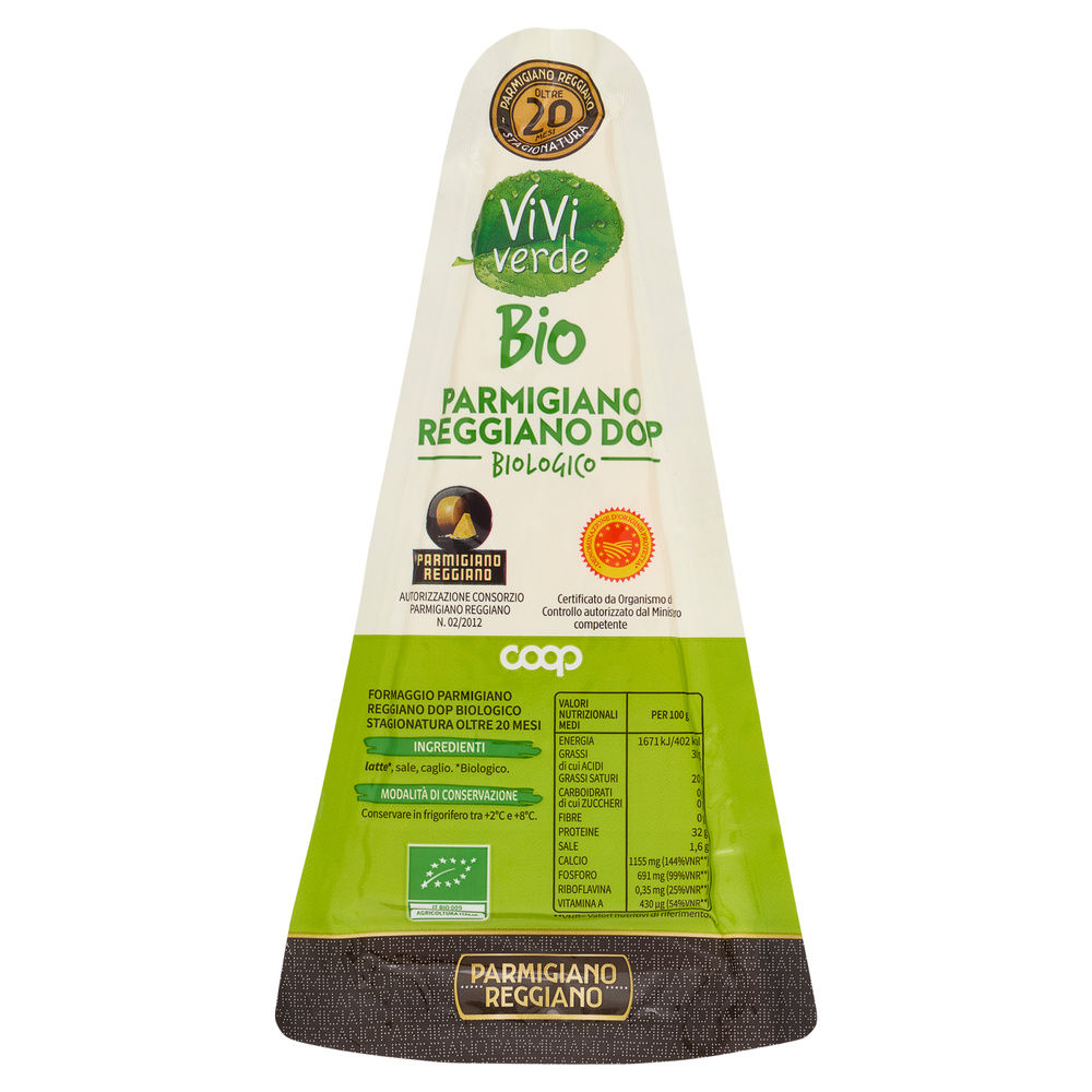 Parmigiano reggiano dop stag.oltre 20 mesi biologico coop viviverde g 300