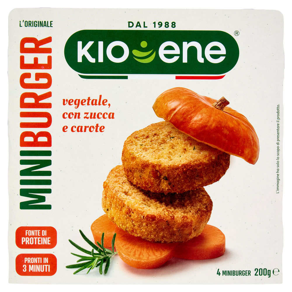 MINIBURGER VEGETALI ALLA ZUCCA E CAROTE KIOENE G 200 - 2