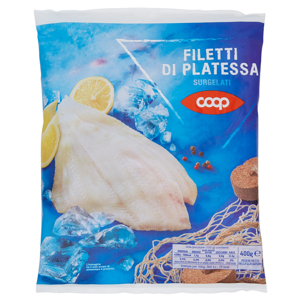 FILETTI DI PLATESSA SURGELATI COOP BUSTA G 400 - 1