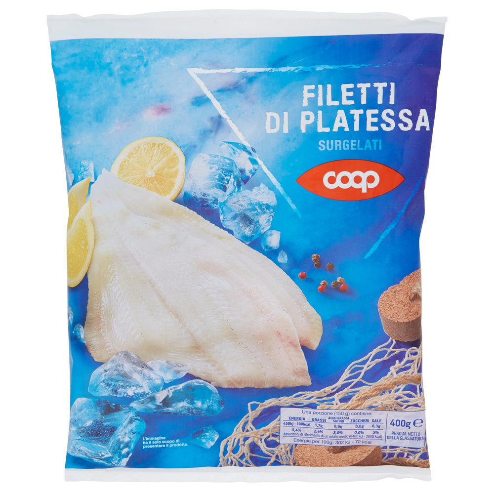 FILETTI DI PLATESSA SURGELATI COOP BUSTA G 400 - 3