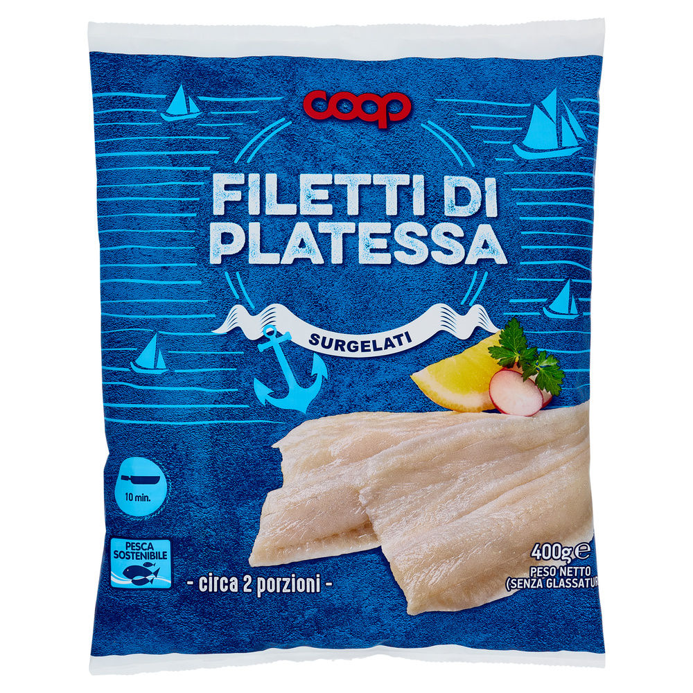 FILETTI DI PLATESSA SURGELATI COOP BUSTA G 400 - 0