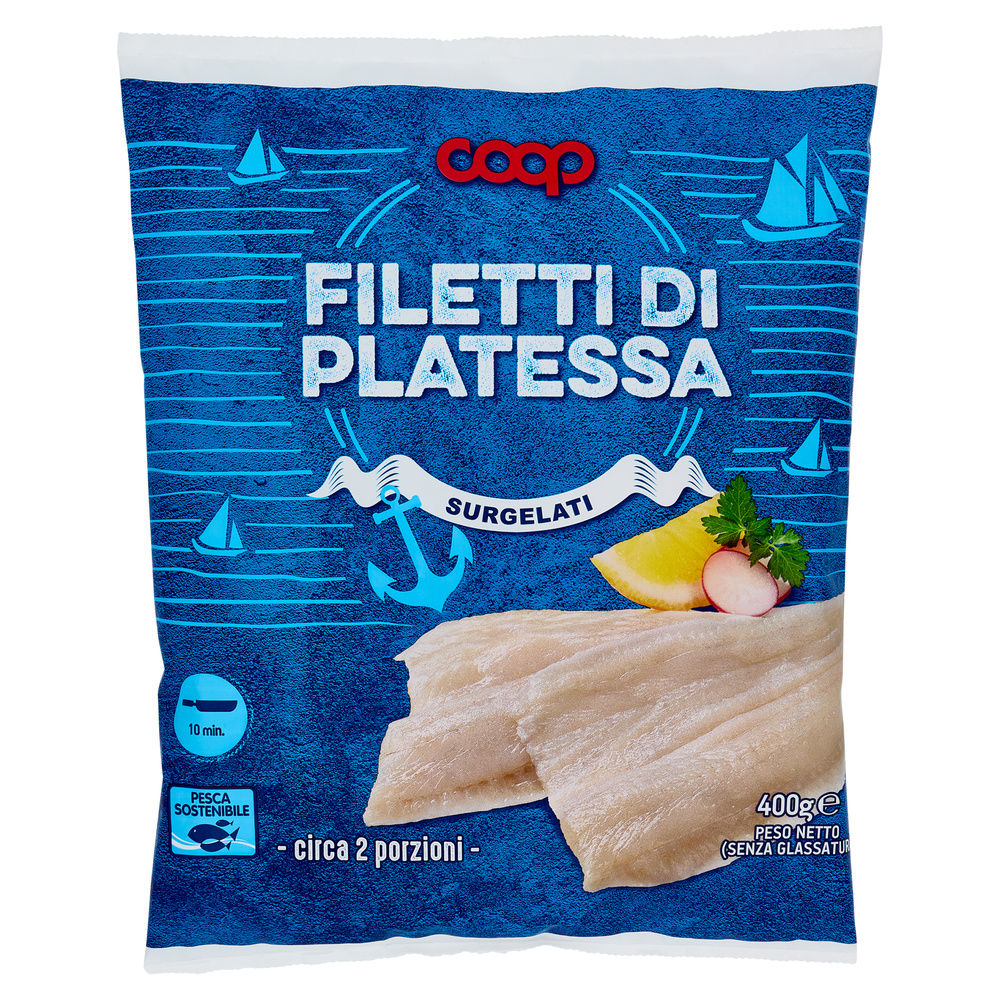 FILETTI DI PLATESSA SURGELATI COOP BUSTA G 400 - 9