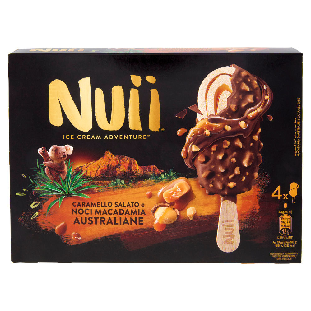 NUII CARAMELLO SALATO E MACADAMIA AUSTRALIANE SCATOLA PZ.4 G 272 - 3