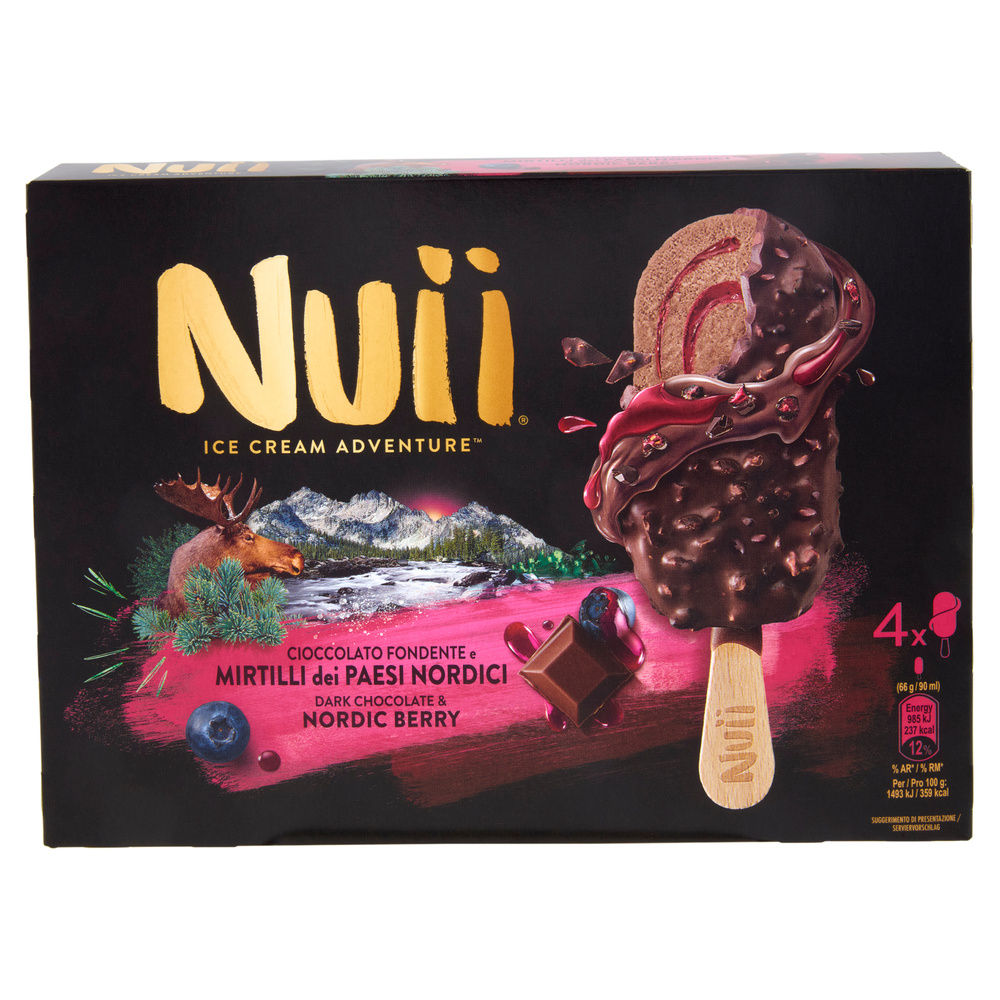 NUII CIOCCOLATO FONDENTE E MIRTILLI PAESI NORDICI PZ. 4 G 264 - 3