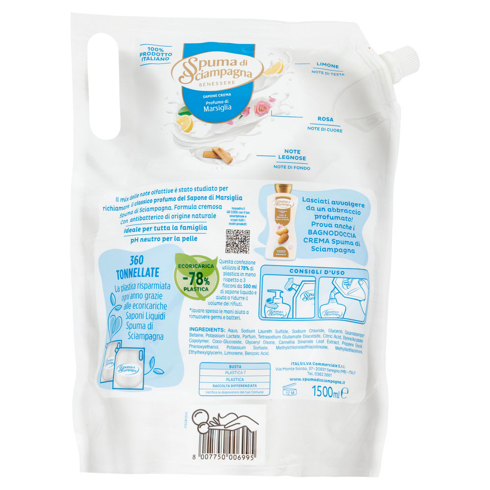ECORICARICA SAPONECREMA MARSIGLIA FLOW-PACK ML.1500 - 1