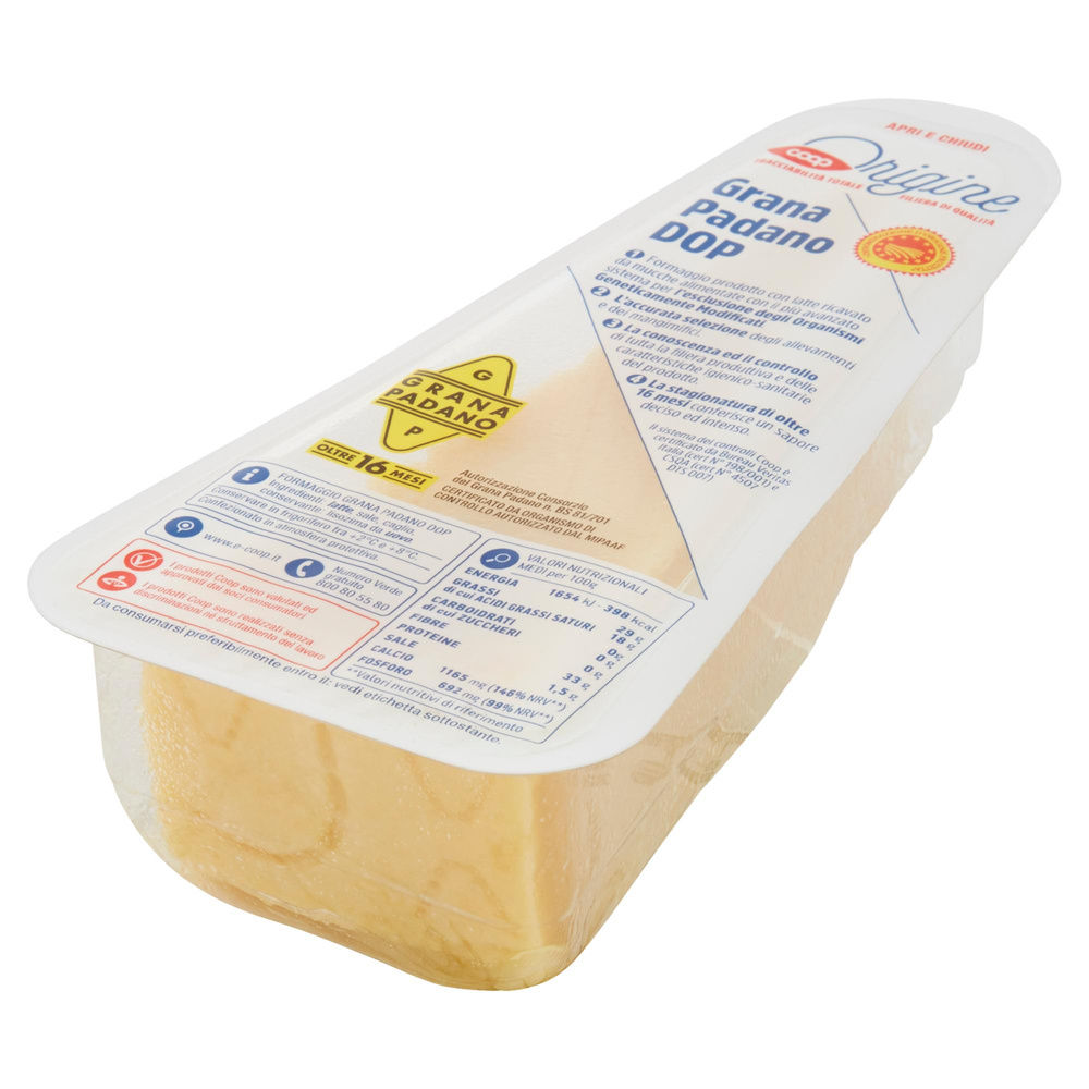 GRANA PADANO DOP OLTRE 16 MESI ORIGINE COOP VASCHETTA G 400 - 4