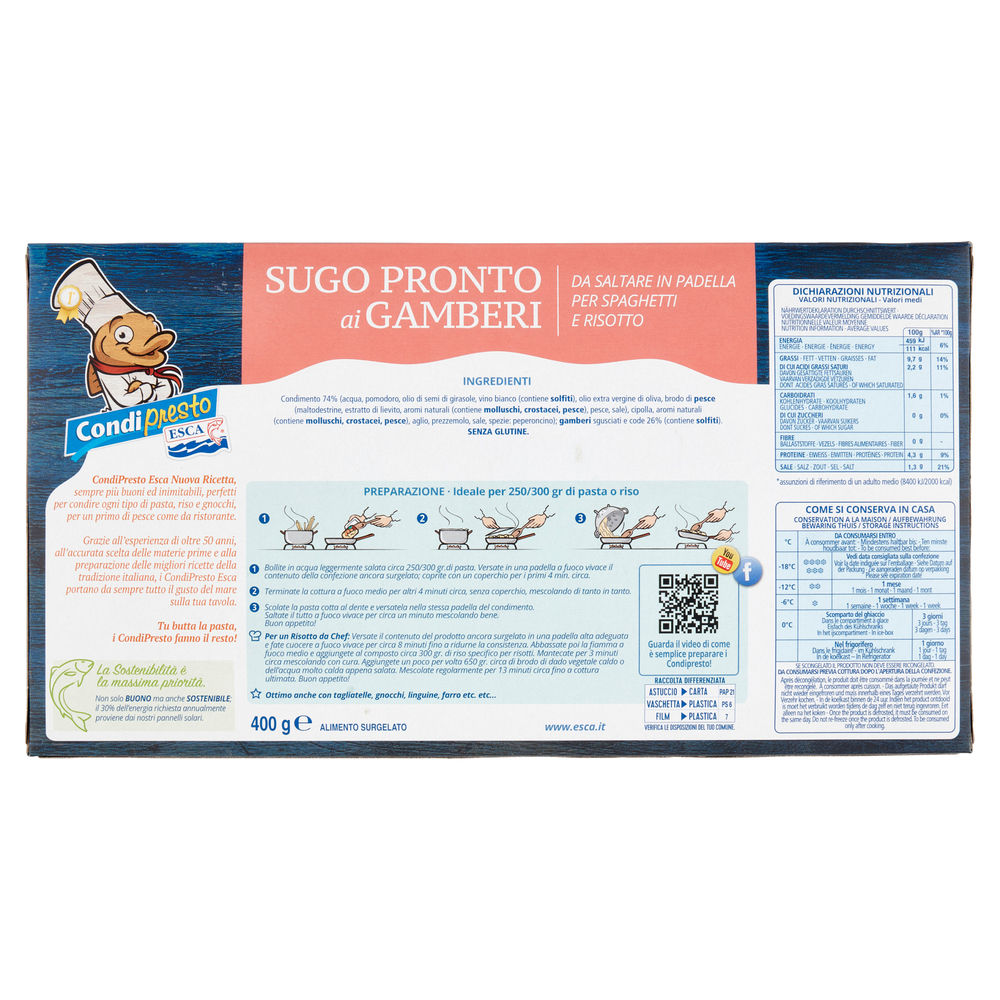 SUGO PRONTO AI GAMBERI I CONDIPRESTO SCATOLA G 400 - 1