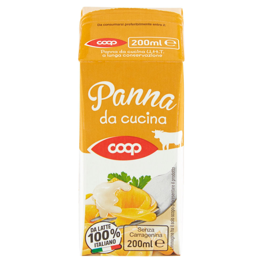 PANNA UHT DA CUCINA LATTE ITALIANO COOP T. EDGE 200 ML - 16