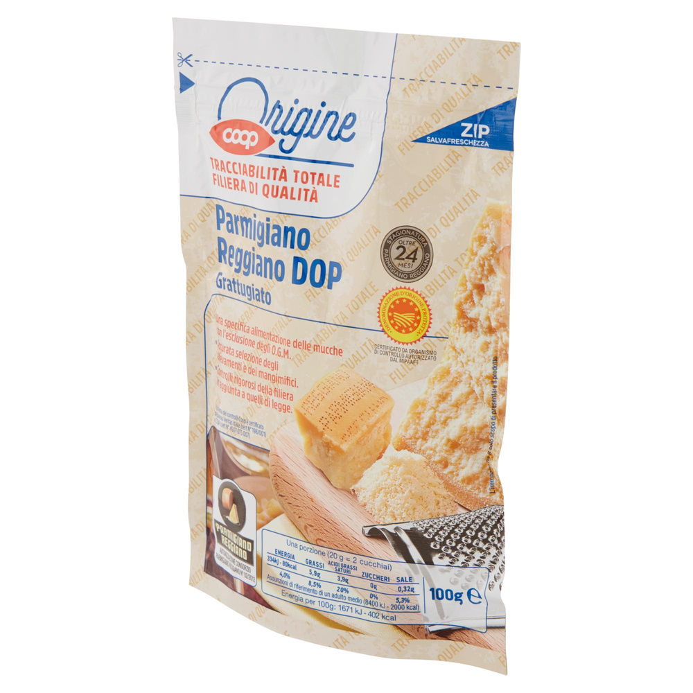 PARMIGIANO REGGIANO DOP 24 MESI GRATTUGIATO COOP G 100 - 15