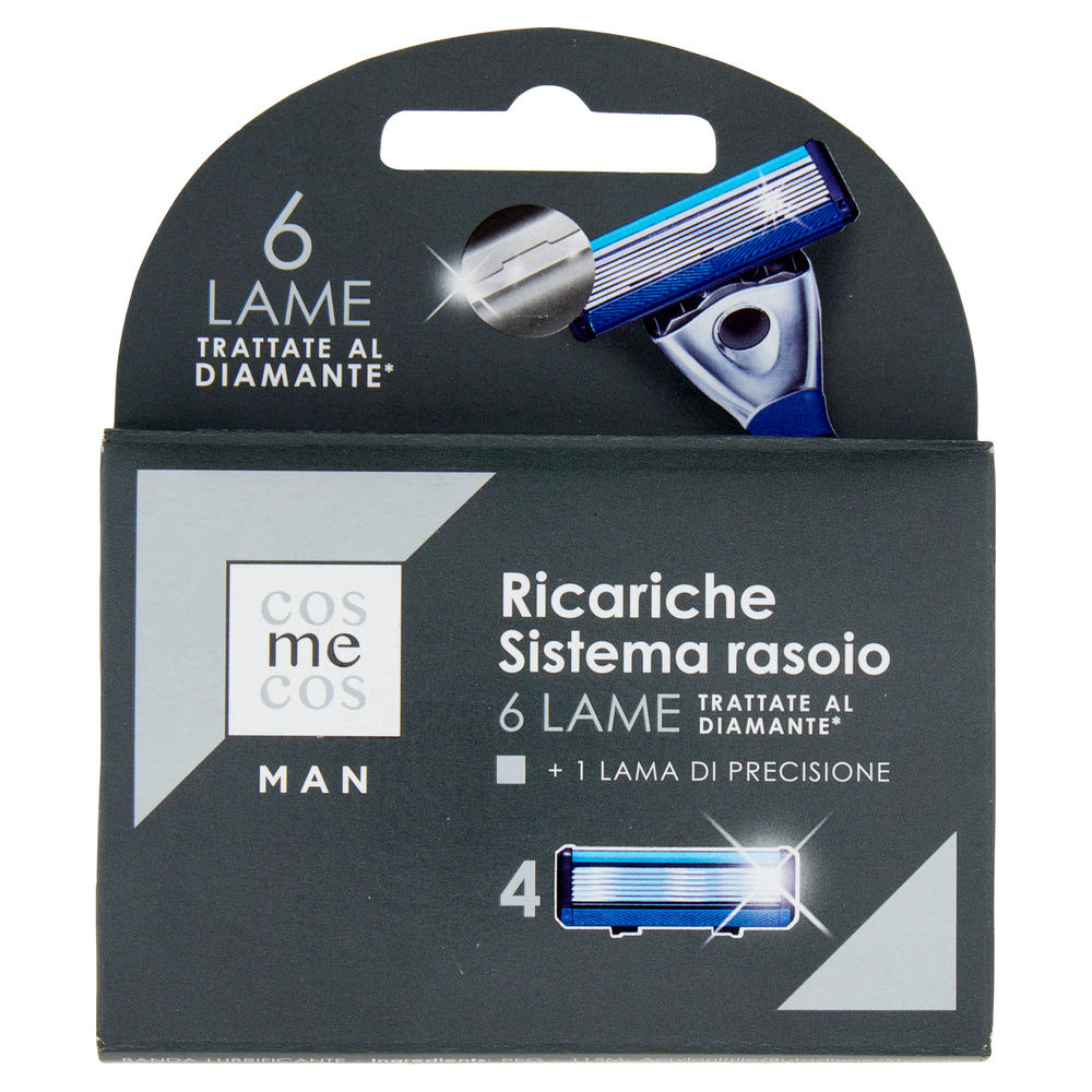 RICARICHE SISTEMA RASOIO 6 LAME MAN COOP COSMECOS PZ 4 - 5