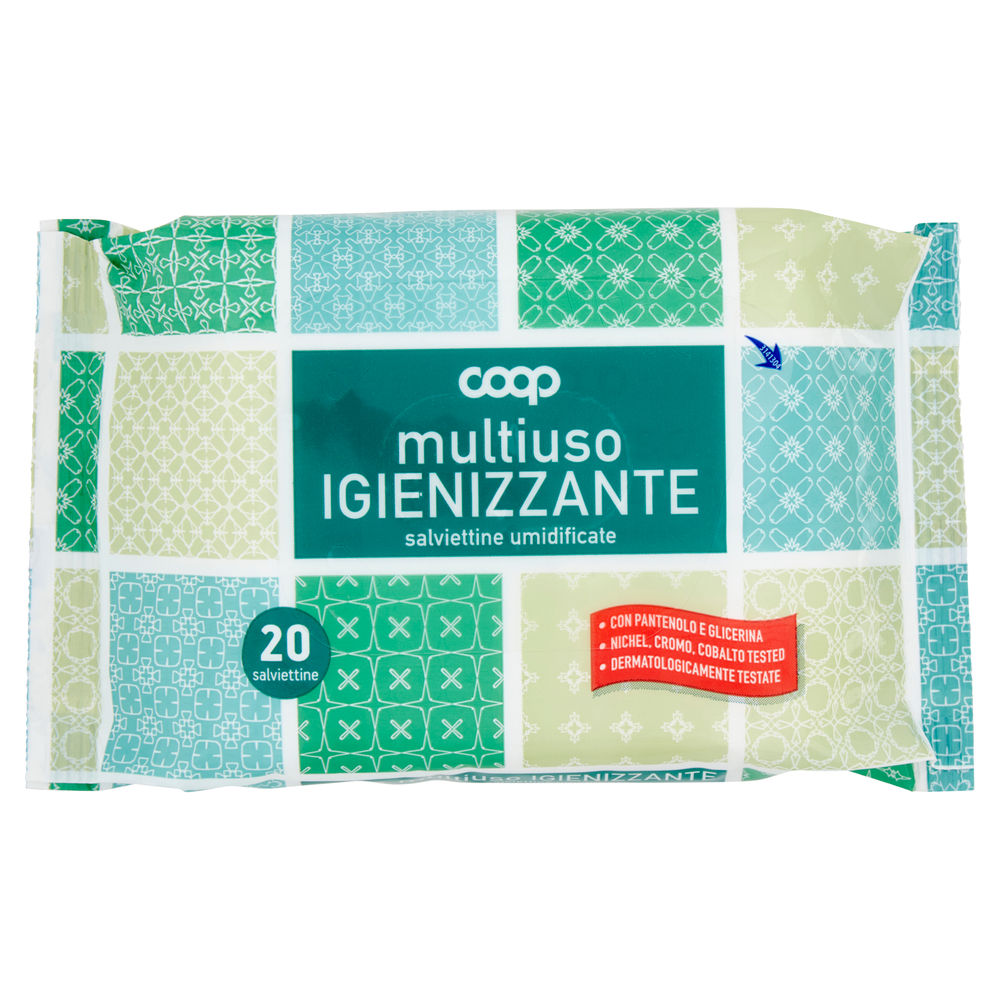 SALVIETTE UMIDIFICATE MULTIUSO IGIENIZZANTE COOP PZ 20 - 0