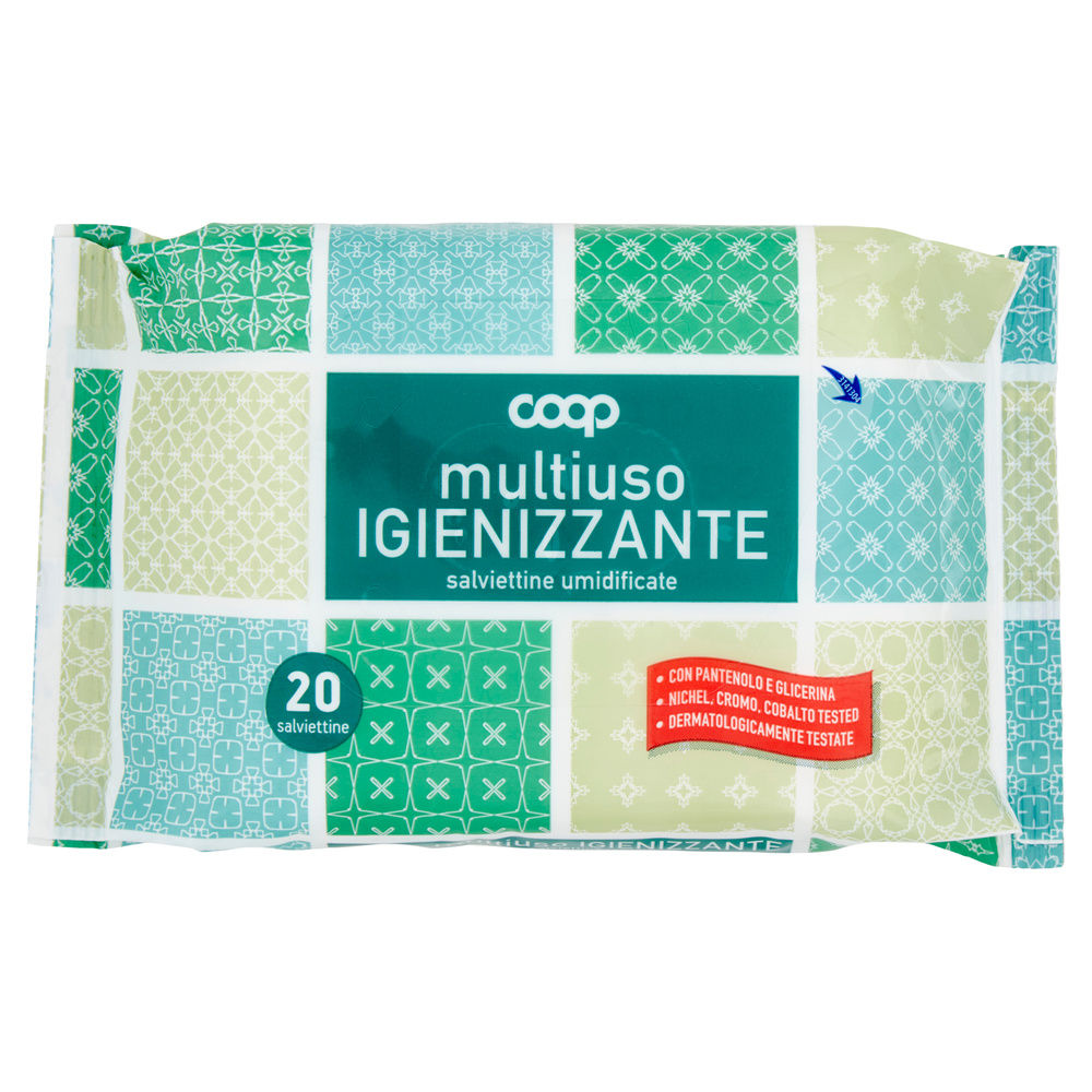 SALVIETTE UMIDIFICATE MULTIUSO IGIENIZZANTE COOP PZ 20 - 4
