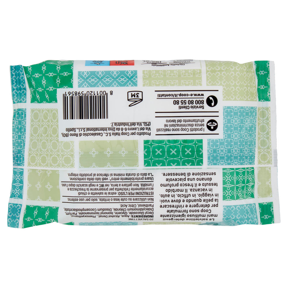 SALVIETTE UMIDIFICATE MULTIUSO IGIENIZZANTE COOP PZ 20 - 1