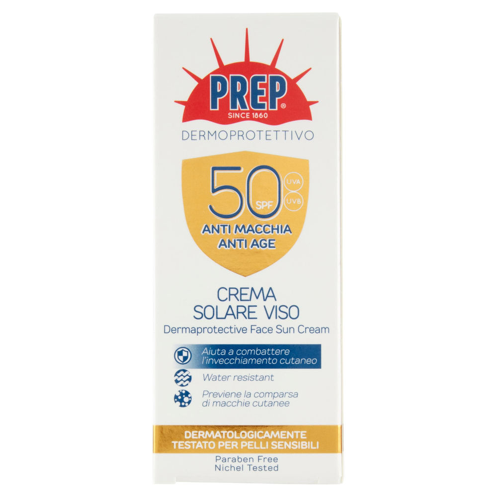 CREMA SOLARE VISO PREP ANTI-MACCHIA ANTI-AGE SPF50 ML 50 - 0