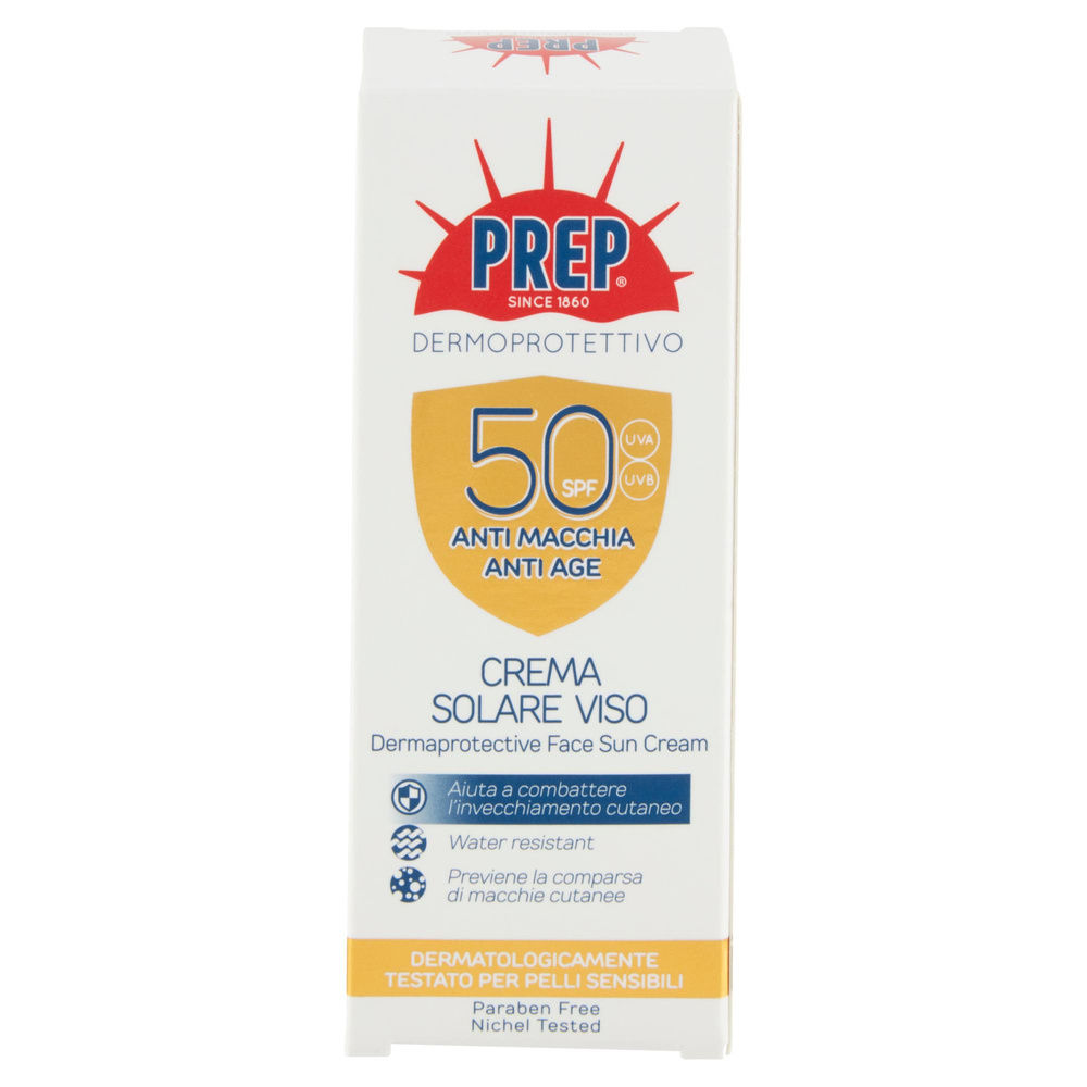 CREMA SOLARE VISO PREP ANTI-MACCHIA ANTI-AGE SPF50 ML 50 - 6