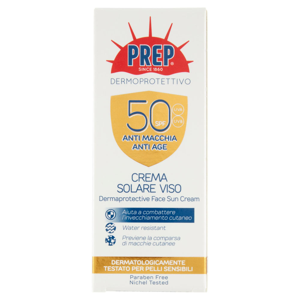 CREMA SOLARE VISO PREP ANTI-MACCHIA ANTI-AGE SPF50 ML 50 - 7