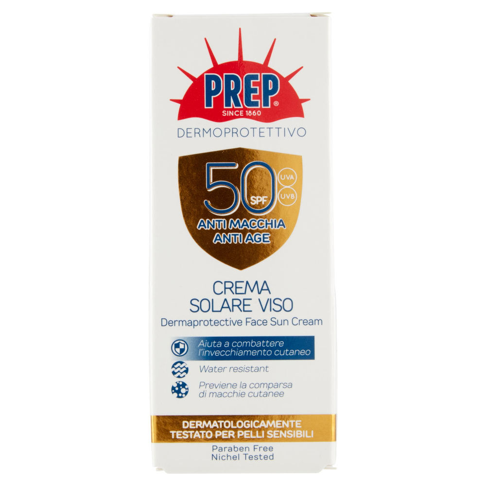 CREMA SOLARE VISO PREP ANTI-MACCHIA ANTI-AGE SPF50 ML 50 - 1