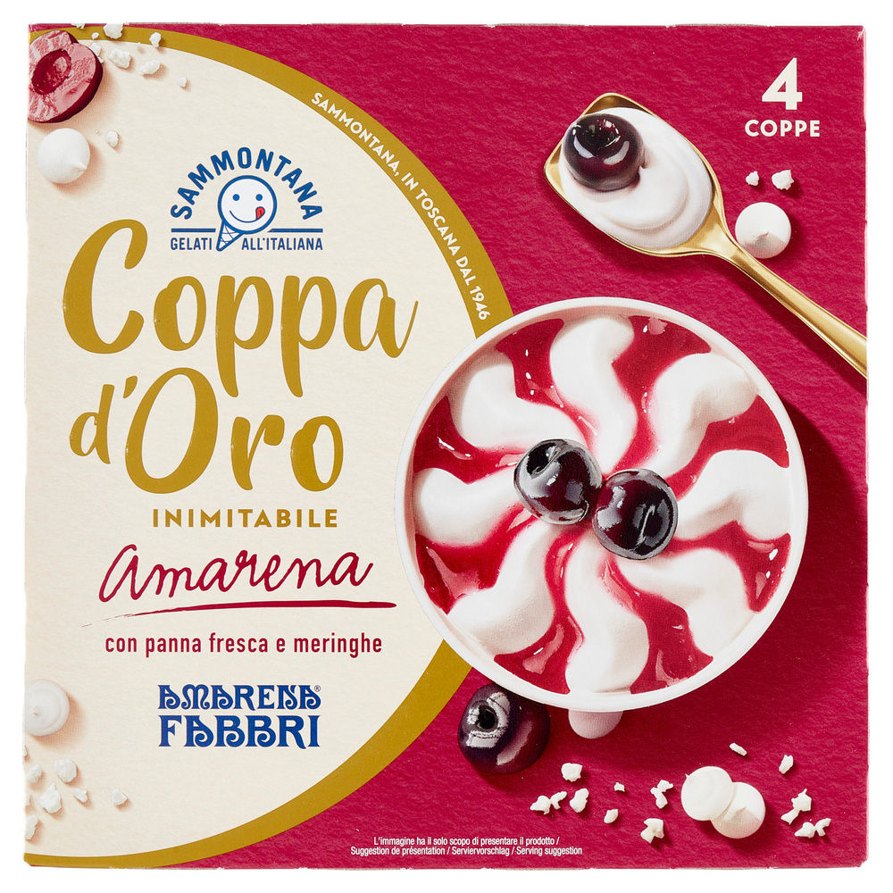 COPPA D'ORO AMARENA FABBRI 4 PZ SAMMONTANA SCATOLA G 360 - 8
