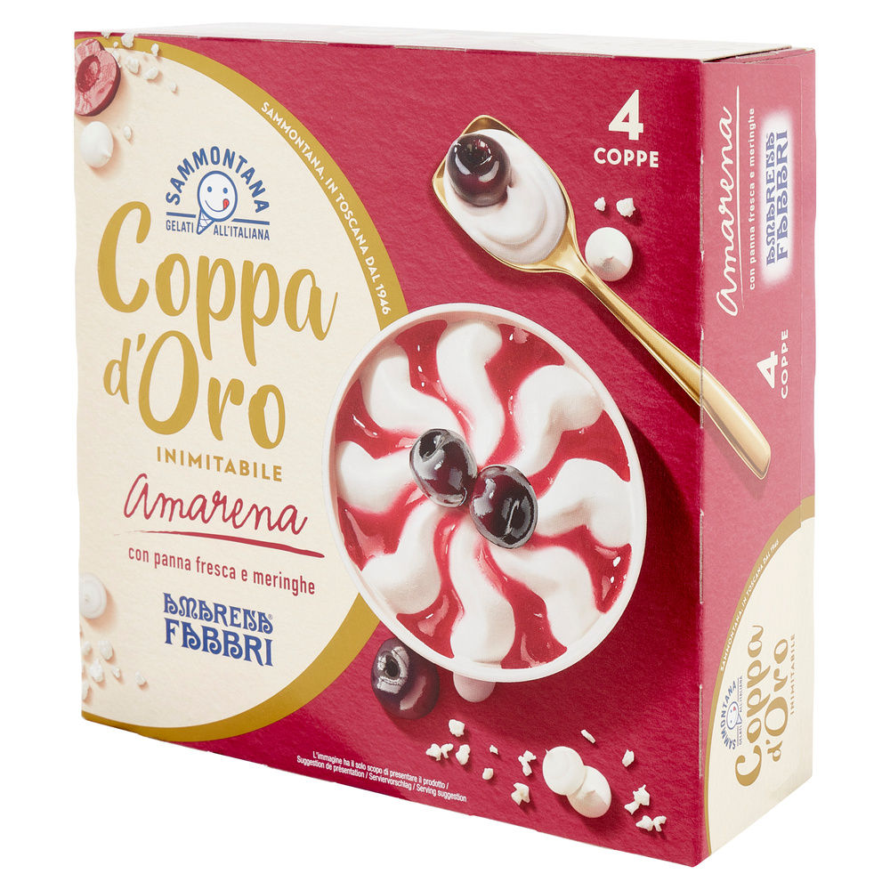 COPPA D'ORO AMARENA FABBRI 4 PZ SAMMONTANA SCATOLA G 360 - 2