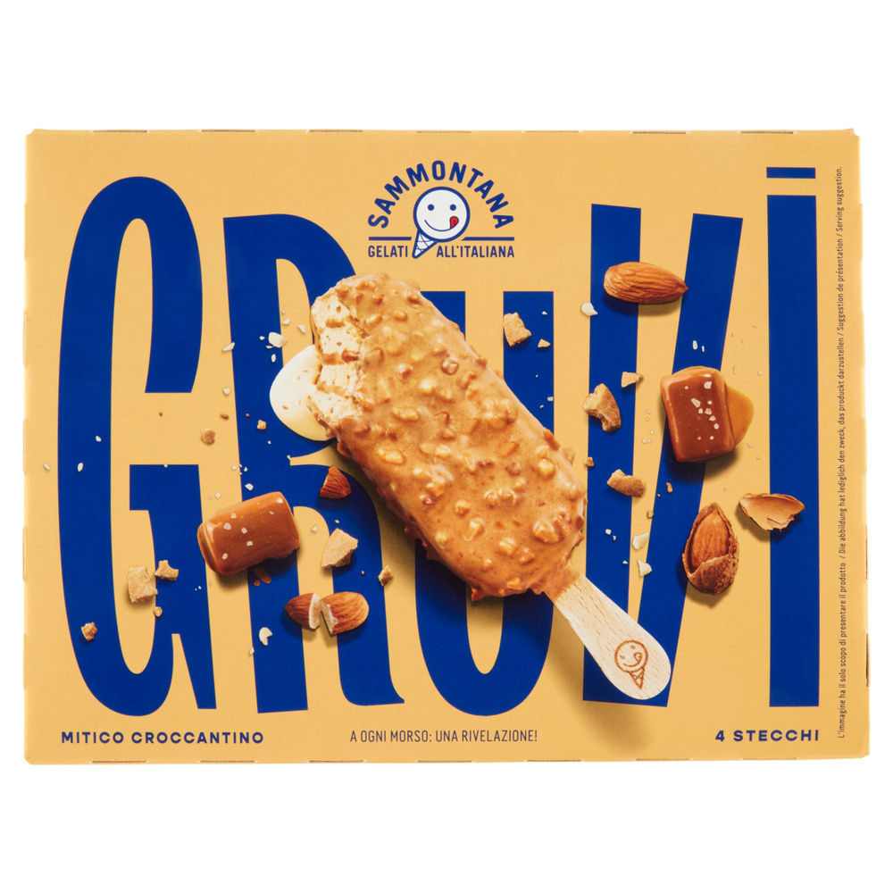 GELATO STECCO CROCCANTINO GRUVI 4 PZ SAMMONTANA SCATOLA G 240 - 0