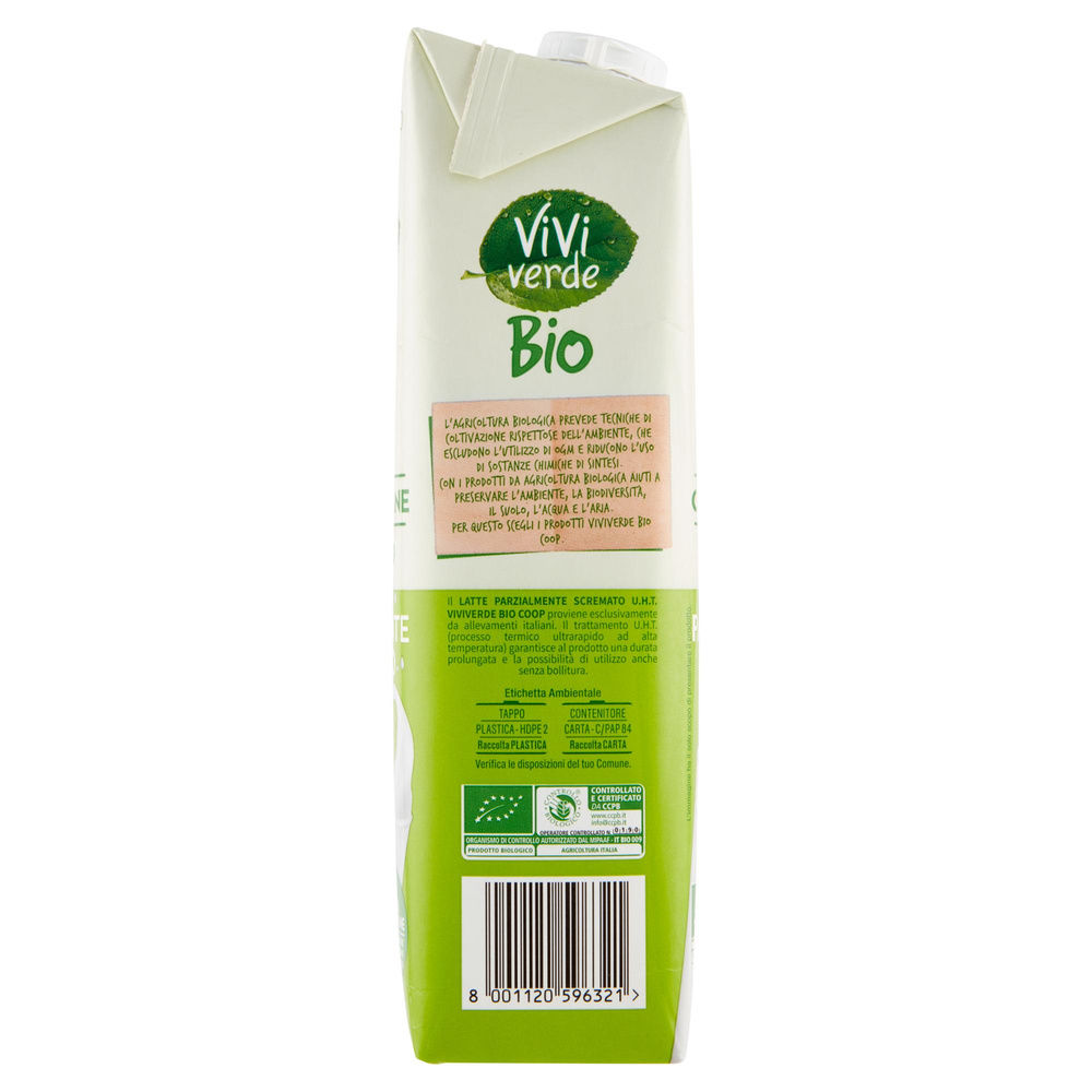 LATTE BIO UHT PS 100% ITALIANO VIVI VERDE COOP PRISMA 1L - 6