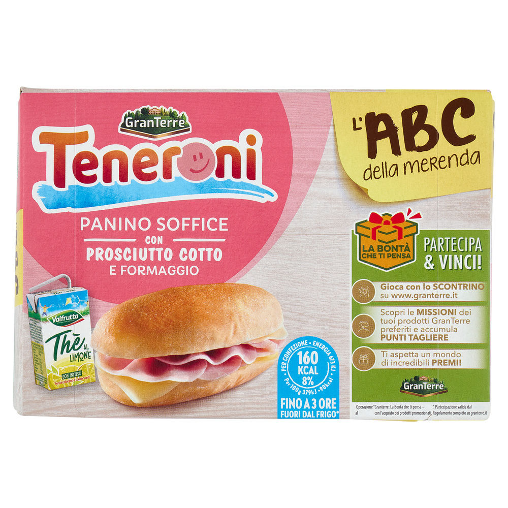 MERENDA TENERONI PANINO PROSCIUTTO COTTO CON THE' - 0