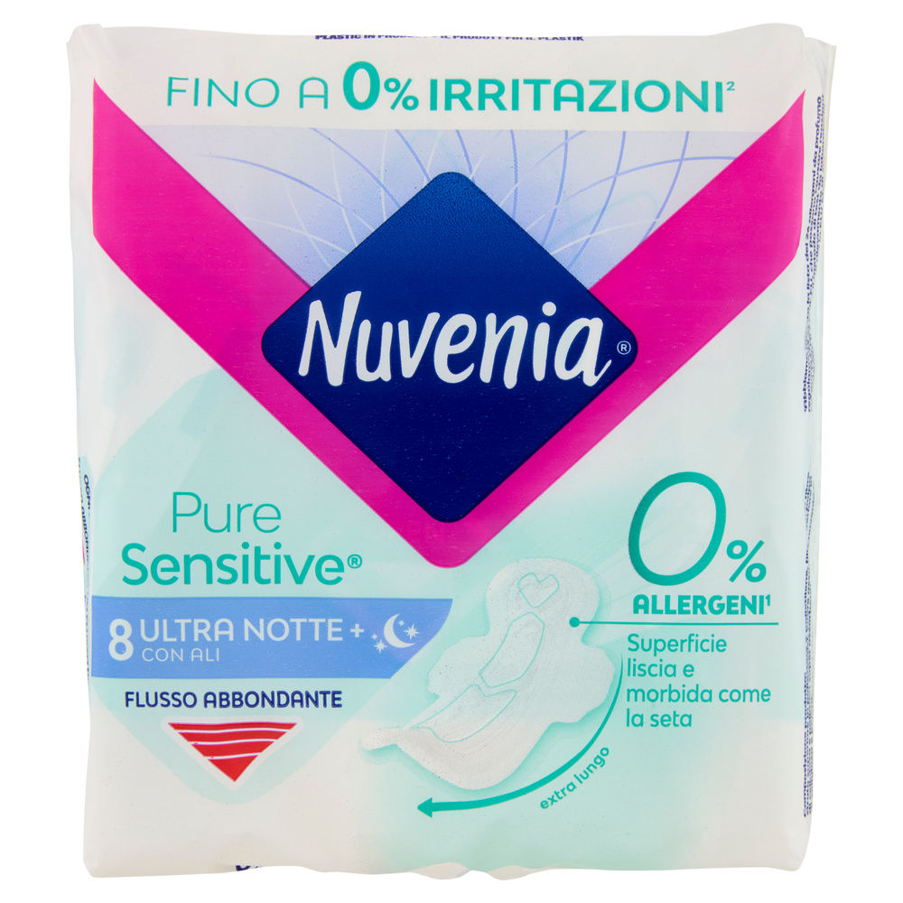 ASSORBENTI NUVENIA PURE SENSITIVE ULTRA NOTTE ALI PZ 8 - 0