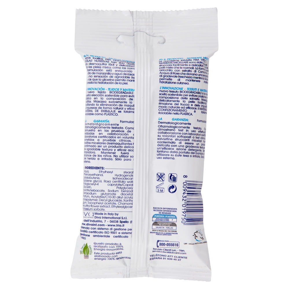 SALVIETTE STRUCCANTI MINISIZE FRIA PZ.8 - 1