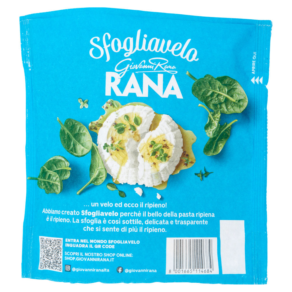 SFOGLIAVELO RICOTTA E SPINACI RANA SACCHETTO G 250 - 1