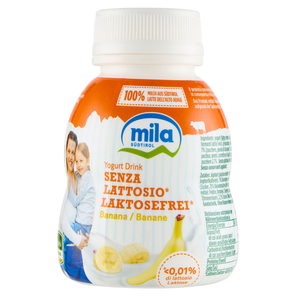 YOGURT DA BERE MILA SENZA LATTOSIO BANANA BOTTIGLIA PLASTICA G 200 - 0