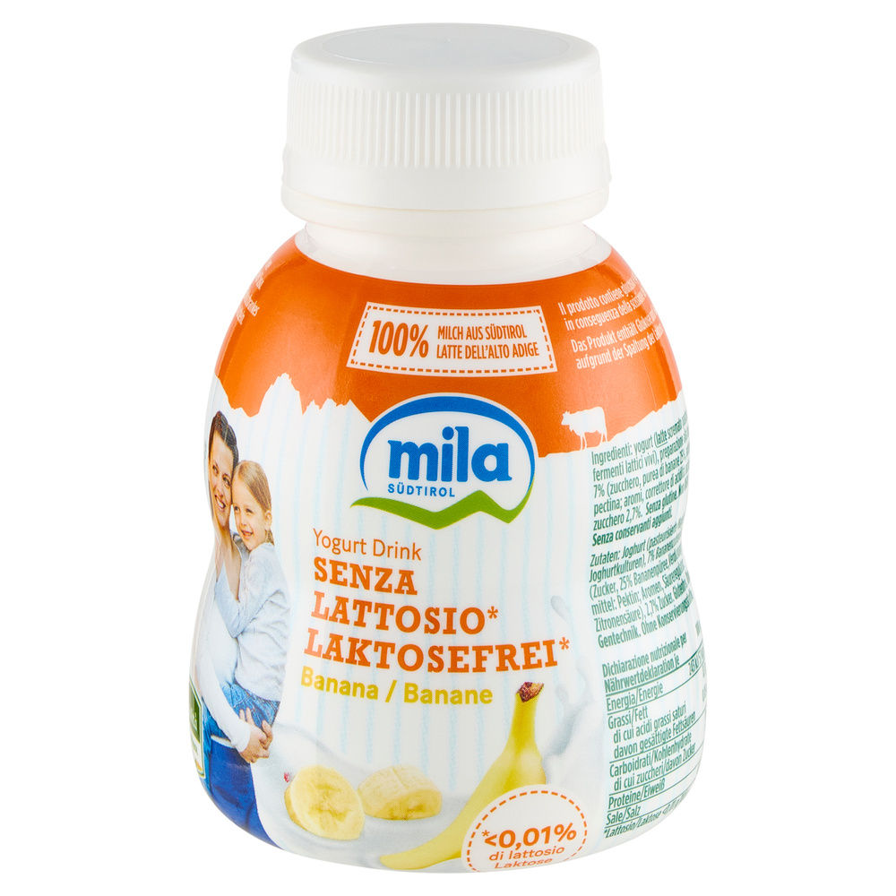 YOGURT DA BERE MILA SENZA LATTOSIO BANANA BOTTIGLIA PLASTICA G 200 - 2