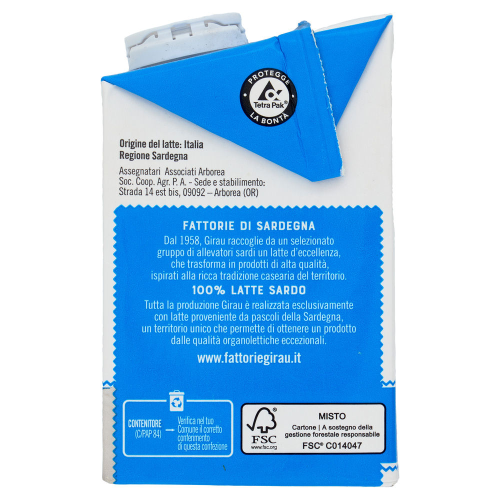 LATTE DI CAPRA UHT PS FATTORIE GIRAU EDGE TETRAPACK CON TAPPO ML 500 - 5