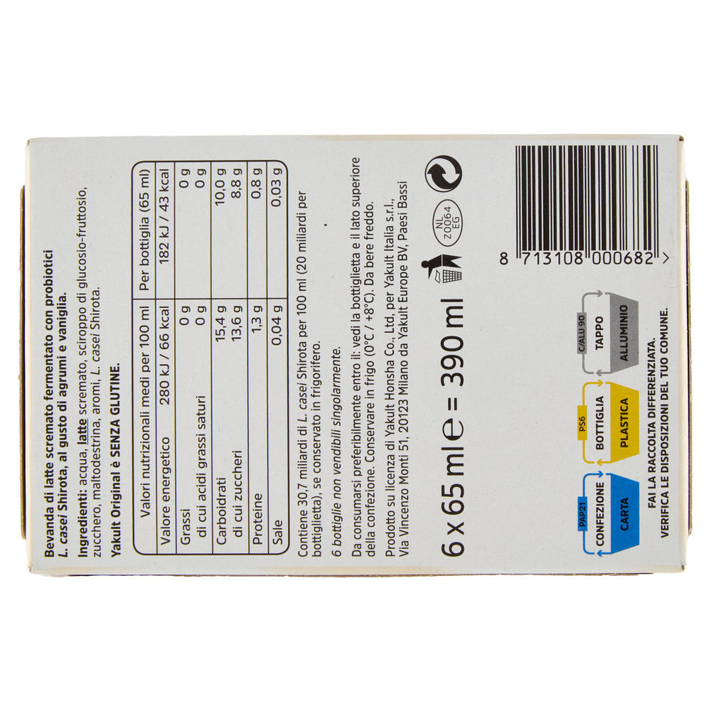 BEVANDA PROBIOTICA YAKULT ORIGINAL 6X65 ML - 4