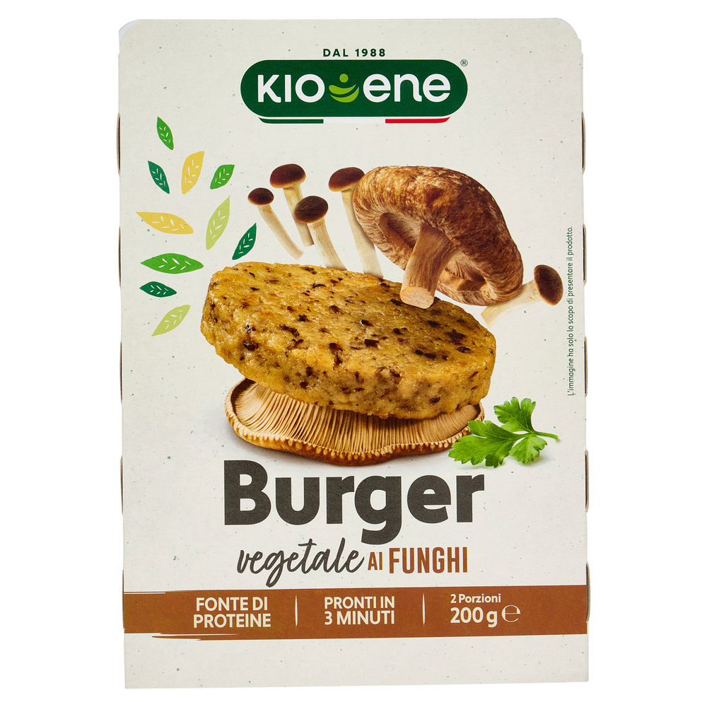 BURGER VEGETALI CON FUNGHI KIOENE G 100 X2 G  200 - 0