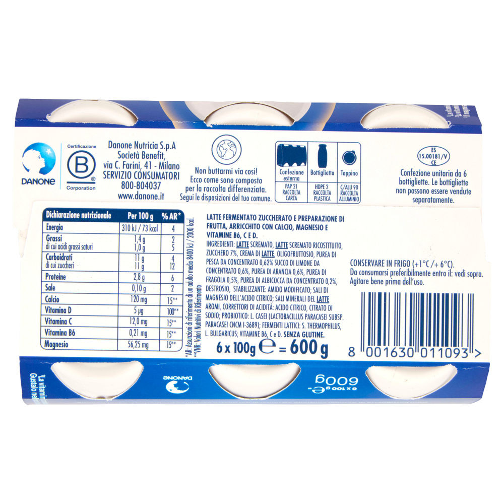 ACTIMEL FRUTTA MIX VIT.C 6X100 G - 2