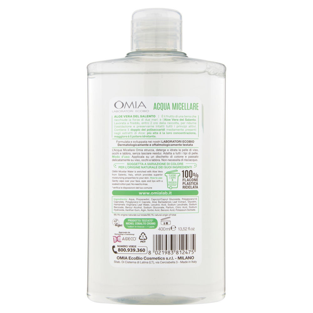 ACQUA MICELLARE ALOE ECOBIO OMIA ML 400 - 1
