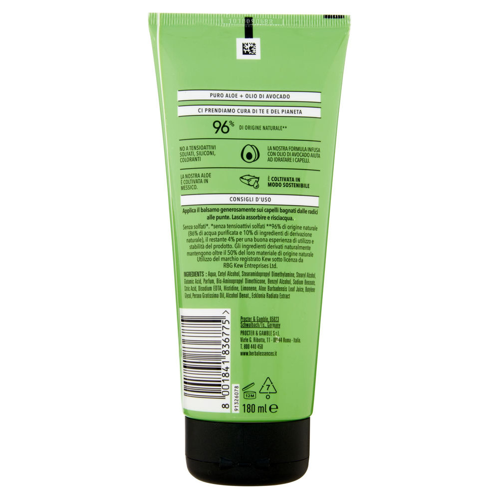 BALSAMO HERBAL ESSENCES PURE ALOE & AVOCADO ML180 - 1