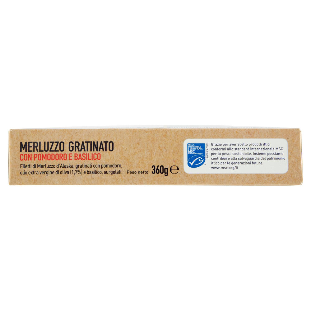 MERLUZZO GRATINATO CON POMODORO E BASILICO FROSTA SCATOLA G 360 - 3