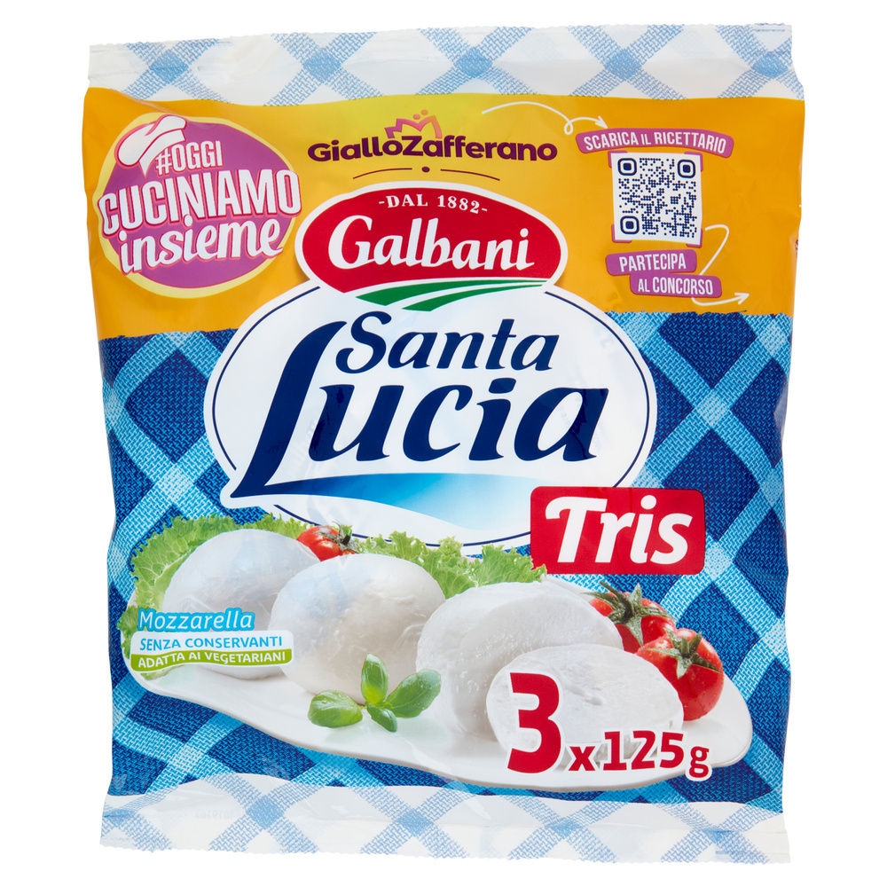 MOZZARELLA SANTA LUCIA TRIS GALBANI 3X125G SGOCC.  375G - 0