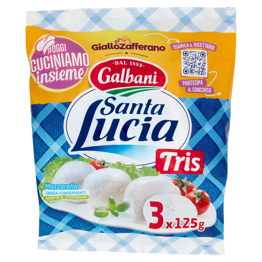 MOZZARELLA SANTA LUCIA TRIS GALBANI 3X125G SGOCC.  375G - 9