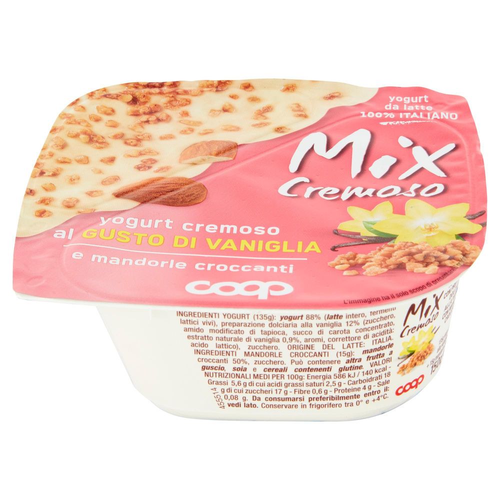 MIX CREMOSO COOP YOG VANIGLIA+SCAGLIE DI MANDORLE CROCCANTI G 150 - 2