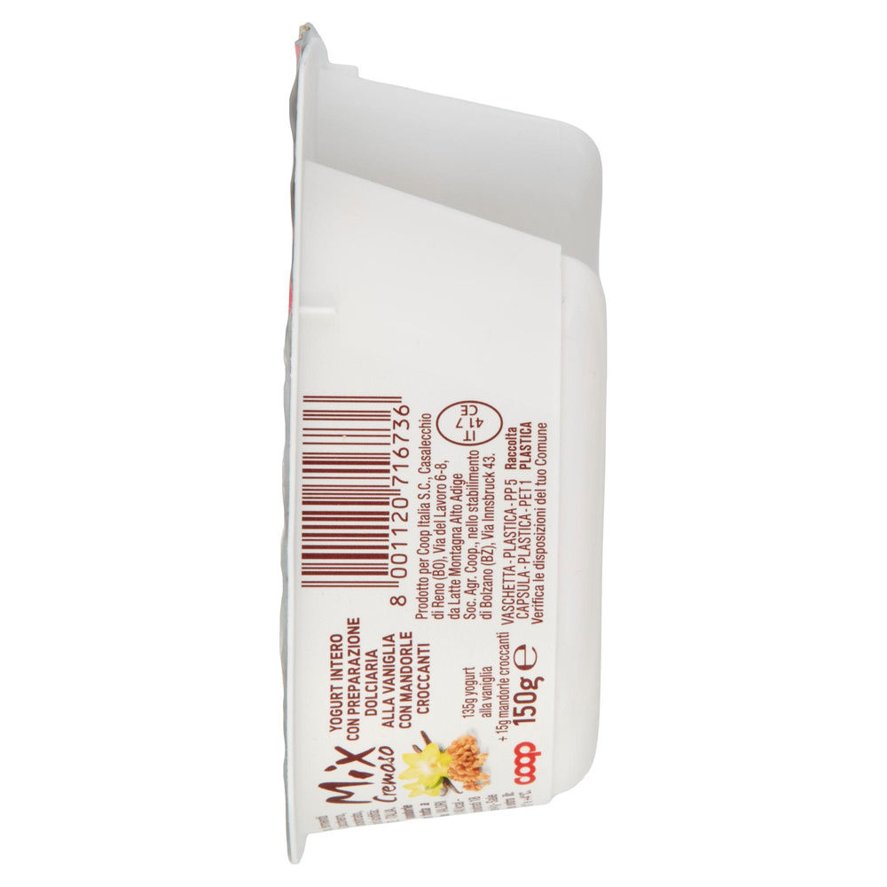 MIX CREMOSO COOP YOG VANIGLIA+SCAGLIE DI MANDORLE CROCCANTI G 150 - 5