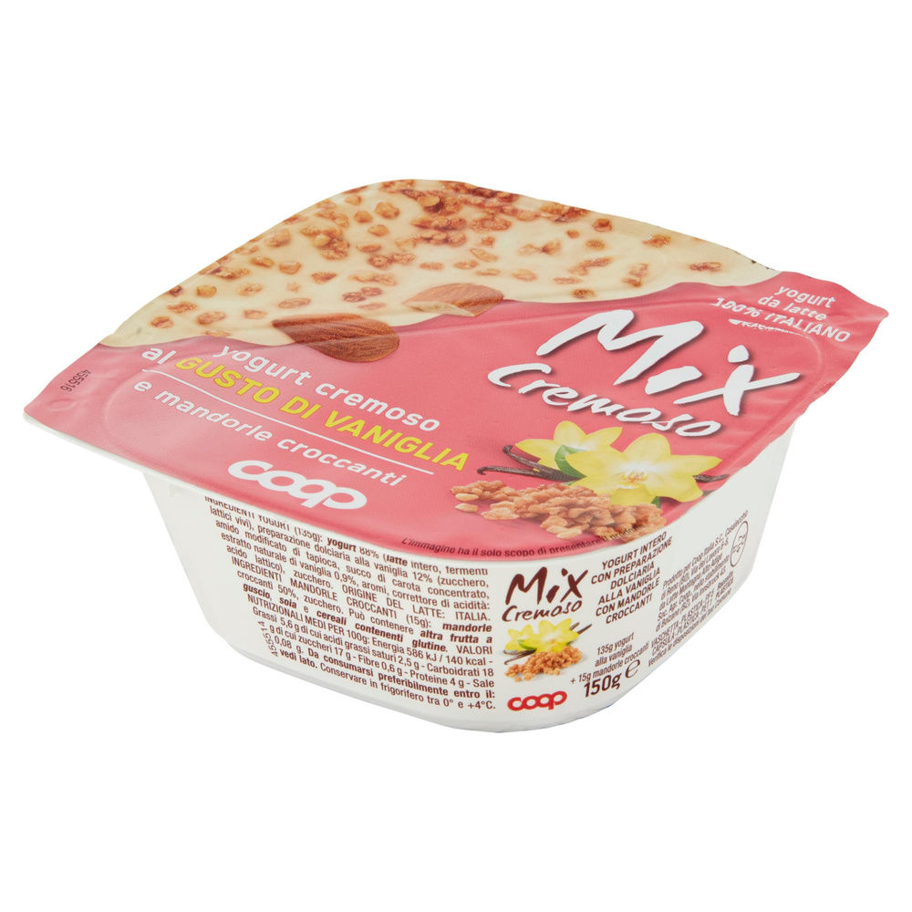 MIX CREMOSO COOP YOG VANIGLIA+SCAGLIE DI MANDORLE CROCCANTI G 150 - 8