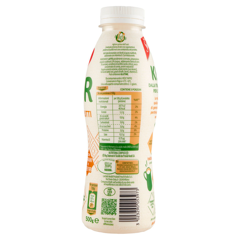 SVELTESSE I LOVE KEFIR MULTIFRUTTI BOTTIGLIA G 500 - 4