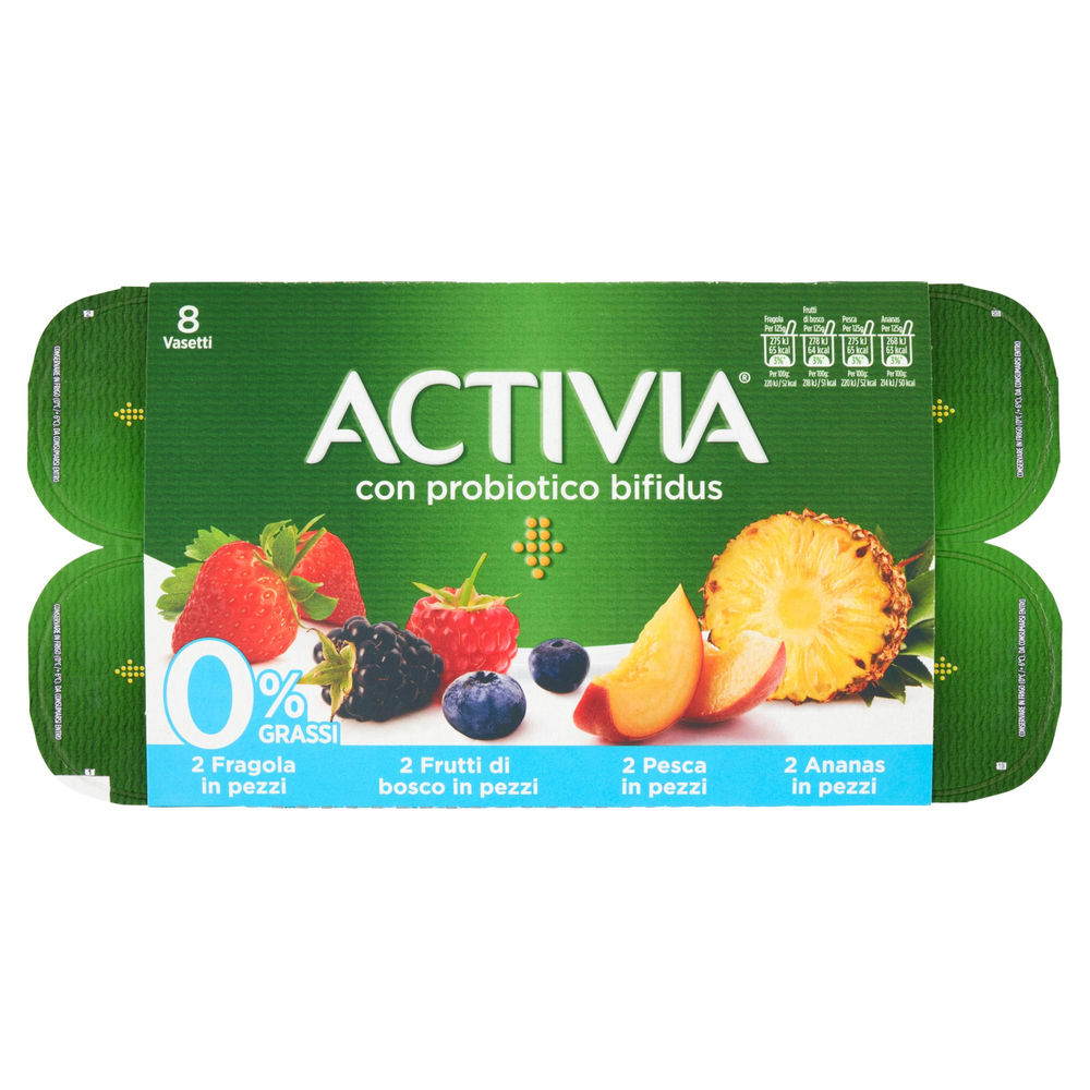 ACTIVIA 0% FRUTTA MIX 8X125 G - 0