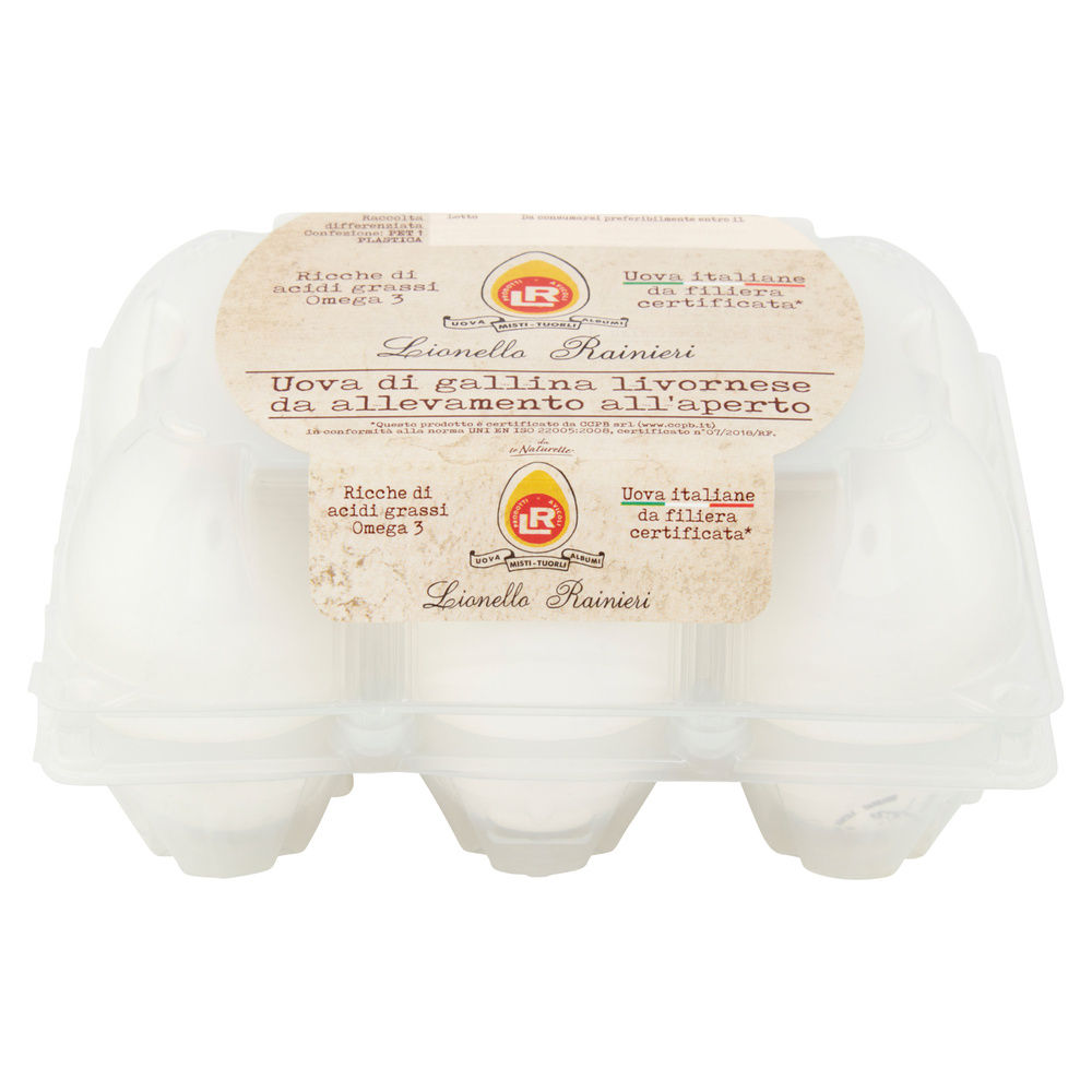 UOVA BIANCHE LIONELLO RAINIERI OMEGA 3 ALLEVATE  ALL APERTO CALIBRO VARIO G 300 X 6 - 2